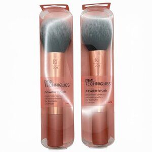 2x Real Techniques Ultra Plush Powder Makeup Brush for Setting Powder Bronzer